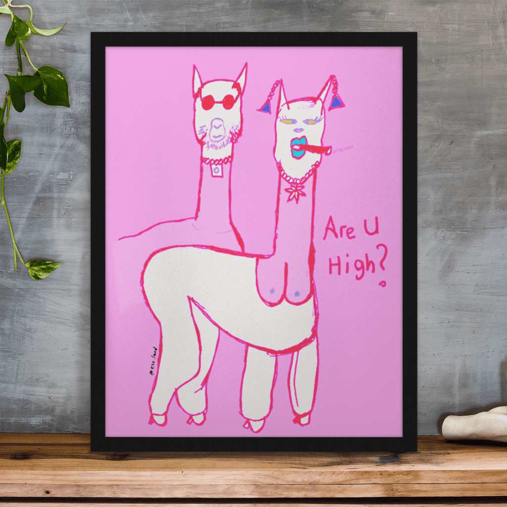 Are You High? Lama Prints (PINK COLOR)