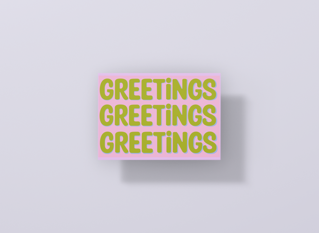 Greetings Card-Pink