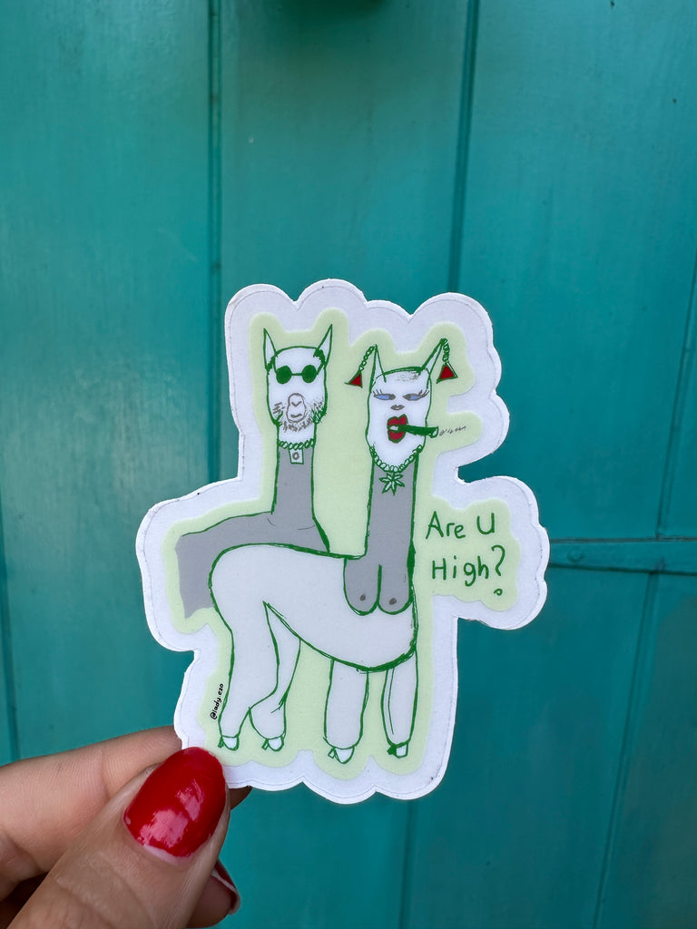 Are You High? Vinyl Sticker (natural color)