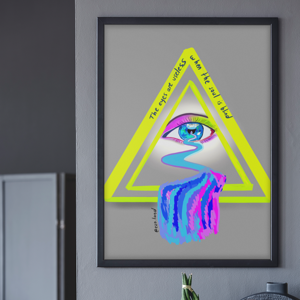 Eyes are useless, Wall Print