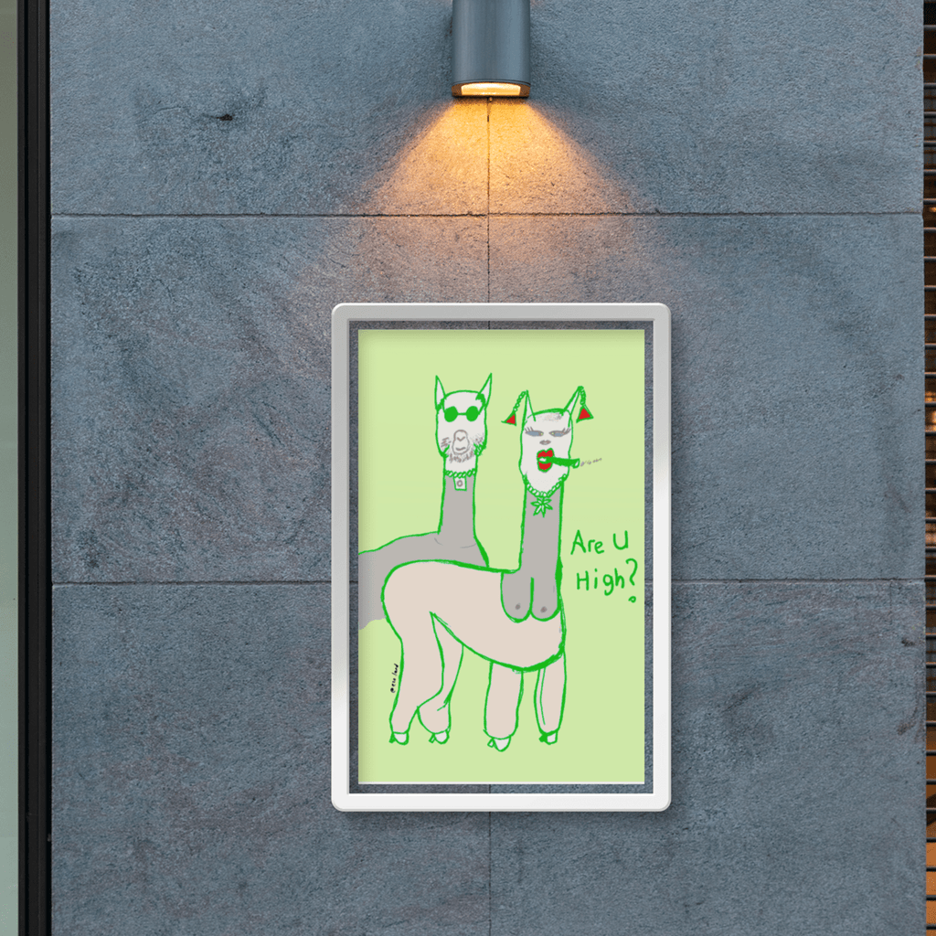 Are You High? Lama Prints (GREEN COLOR)