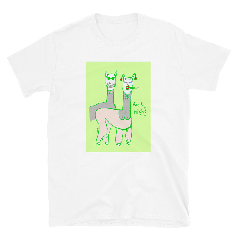 Are You High T-shirt Green Background